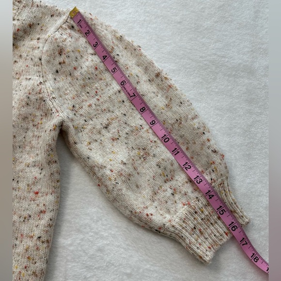 BB Dakota Cream Crew Neck Sweater with Balloon Sleeves - Picture 7 of 11